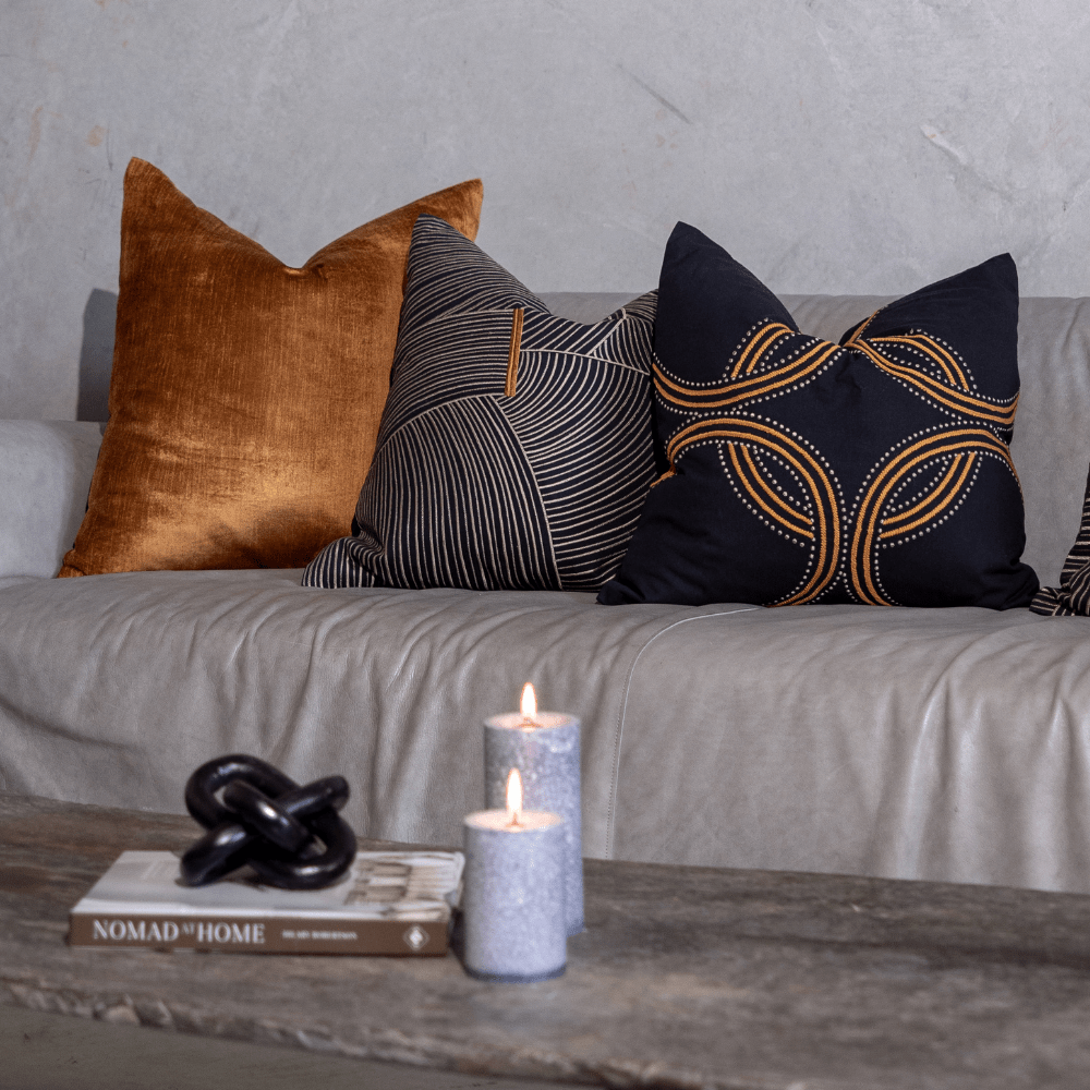 BHD HOME Dot Yen Black Lounge Cushion 55 x 55cm