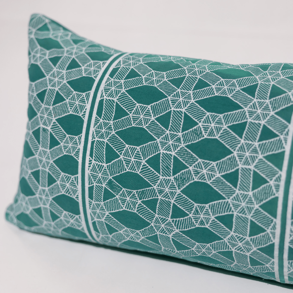 BHD HOME End of Line Kamari Turquoise Long Lumbar Cushion 35 x 90cm