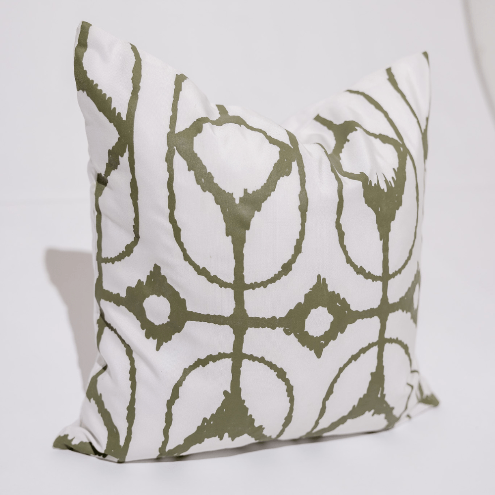 BHD HOME End of Line Outdoor Global Inner Ikat Diamond Green Lounge Cushion 55 x 55cm