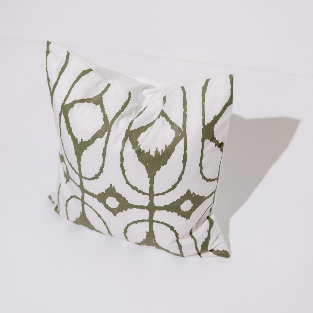 BHD HOME End of Line Outdoor Global Inner Ikat Diamond Green Lounge Cushion 55 x 55cm
