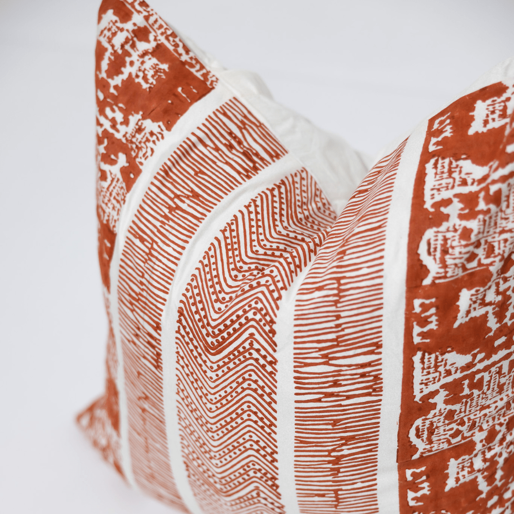 BHD HOME End of Line Ruin Towers Orange Lounge Cushion 55 x 55cm