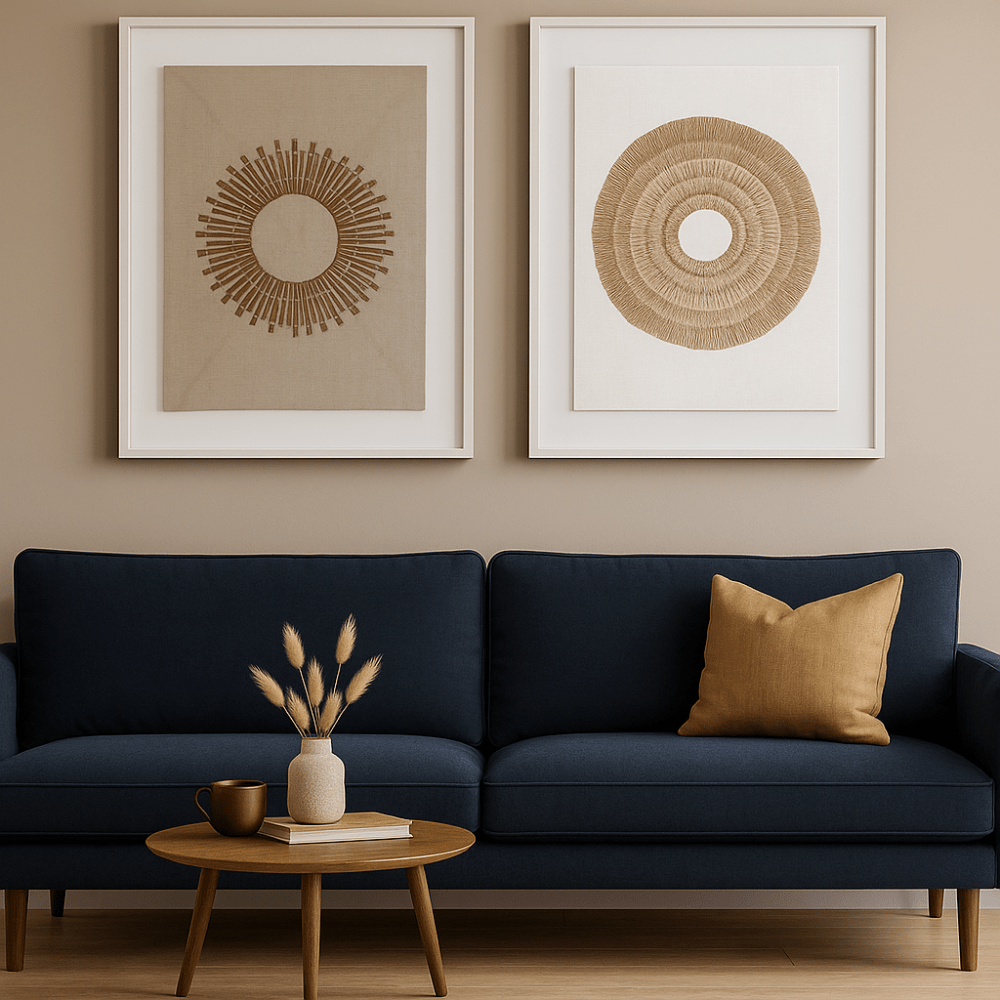 BHD HOME End of Line Wood Linen Sticks Artwork 67 x 85cm