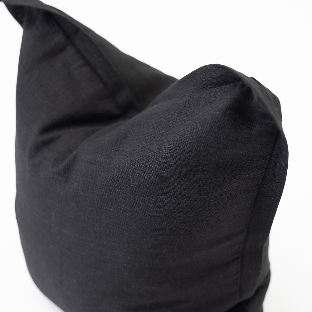 BHD HOME Euro Cushion Linen Flange Black Lounge Cushion 55 x 55cm