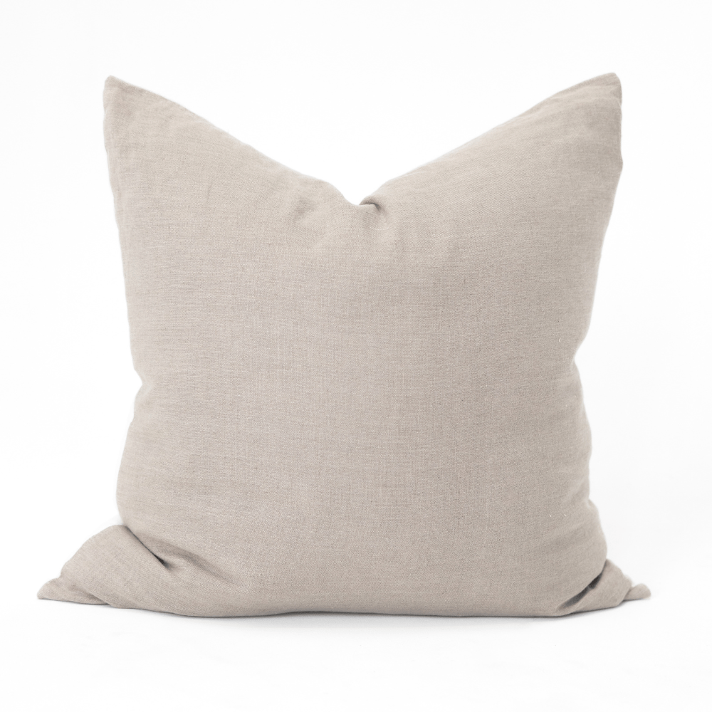 BHD HOME Euro Cushion Linens Reversible White & Natural Handwoven Euro Cushion Cover 65 x 65cm