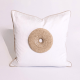 Shell Ring Natural Embellished Cushion Cover