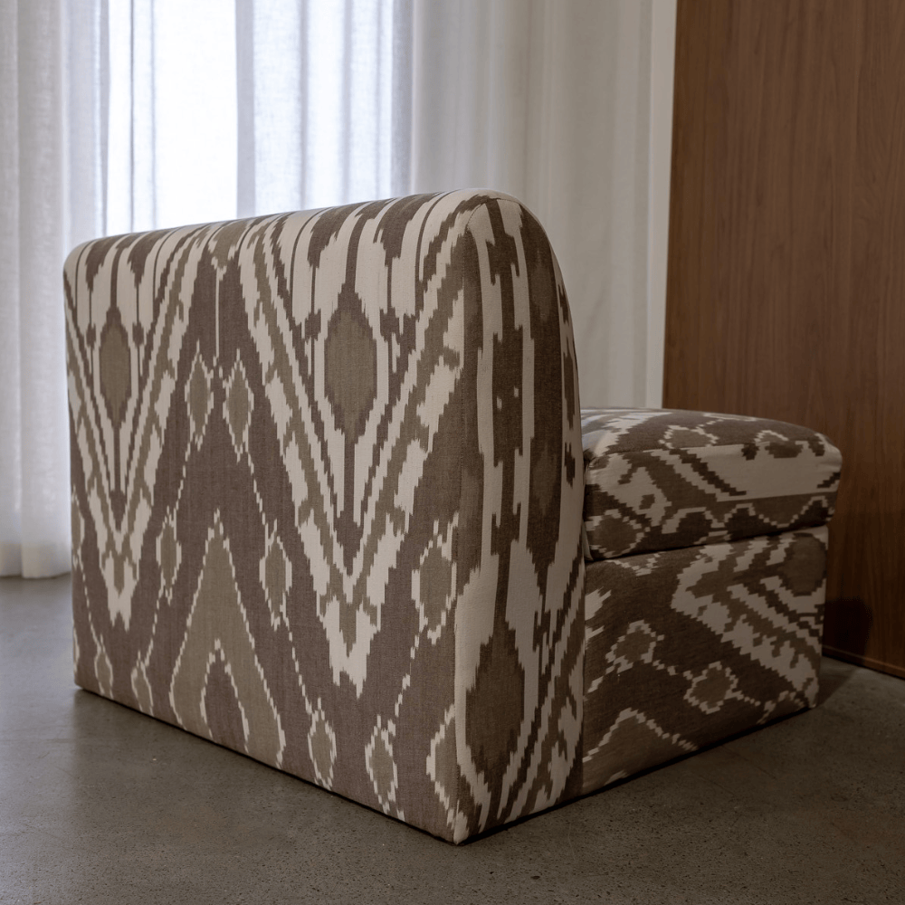 BHD HOME Furniture Cacao Ikat Arc Lounge Chair