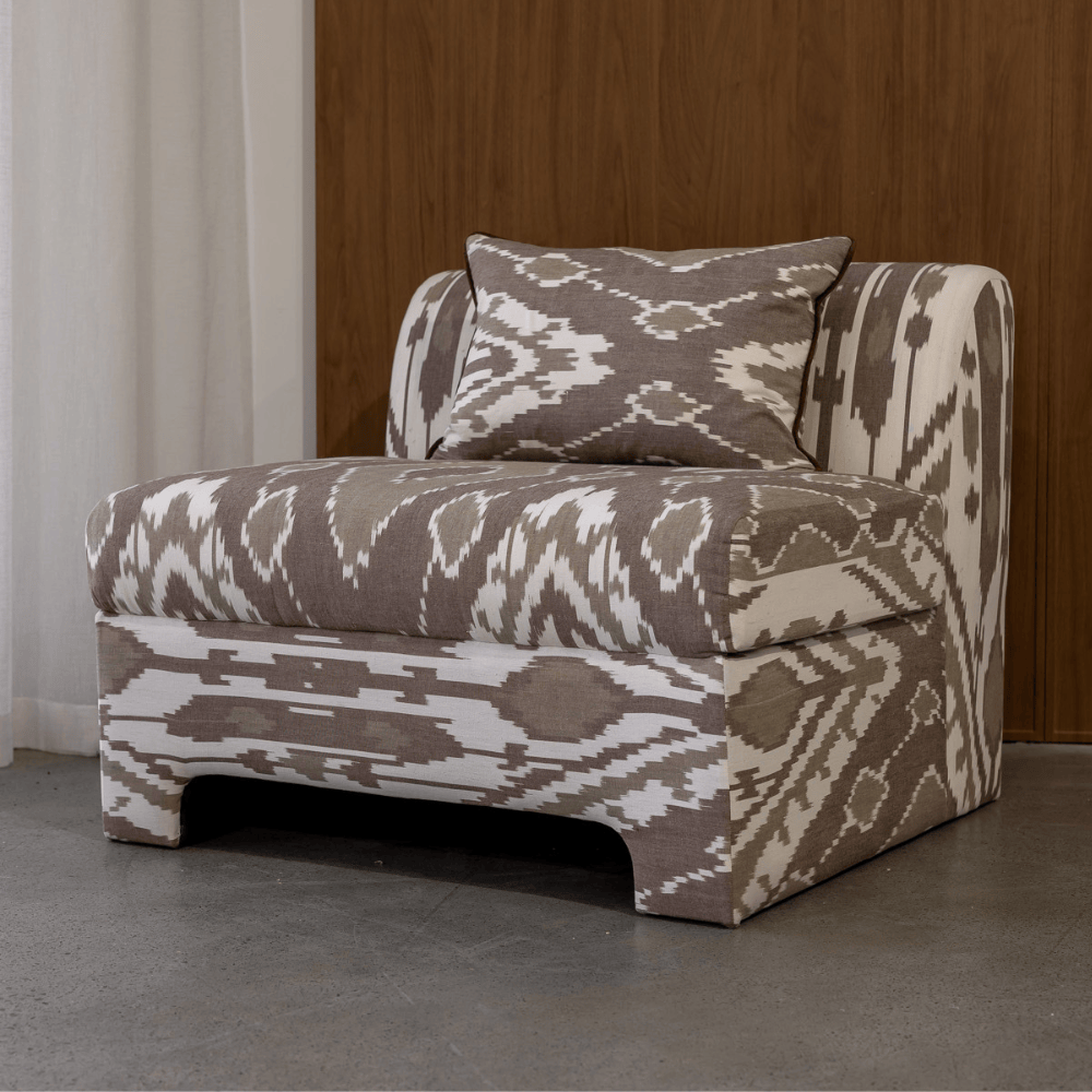 BHD HOME Furniture Cacao Ikat Arc Lounge Chair
