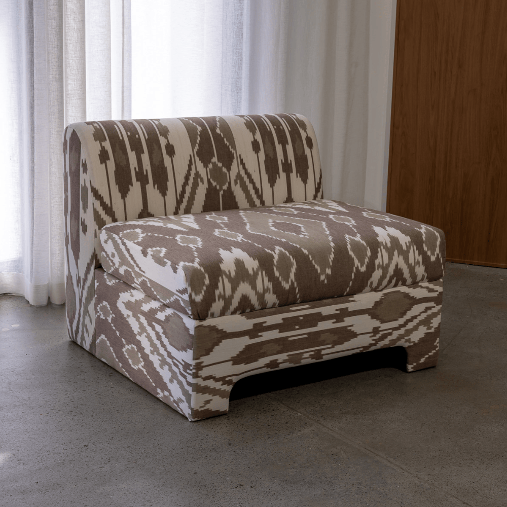 BHD HOME Furniture Cacao Ikat Arc Lounge Chair