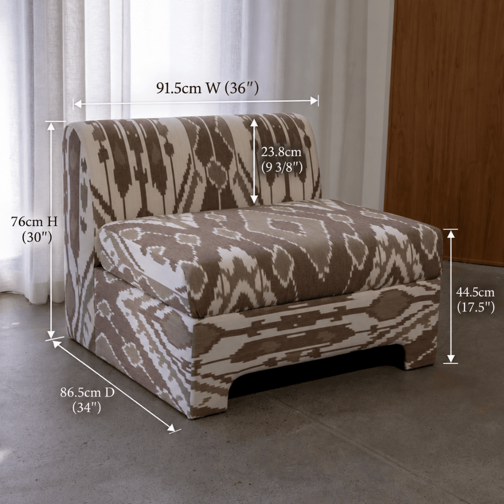 BHD HOME Furniture Cacao Ikat Arc Lounge Chair
