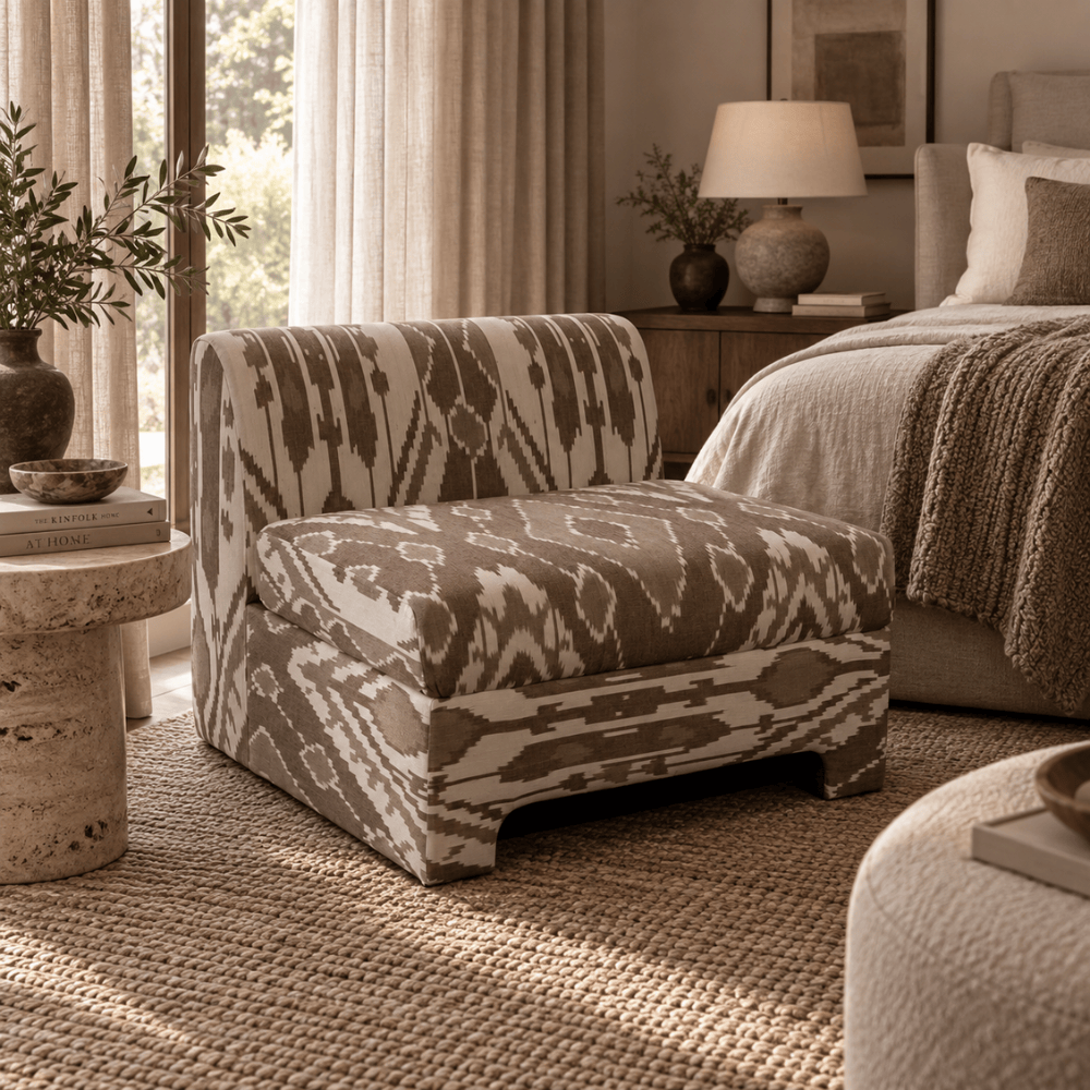 BHD HOME Furniture Cacao Ikat Arc Lounge Chair