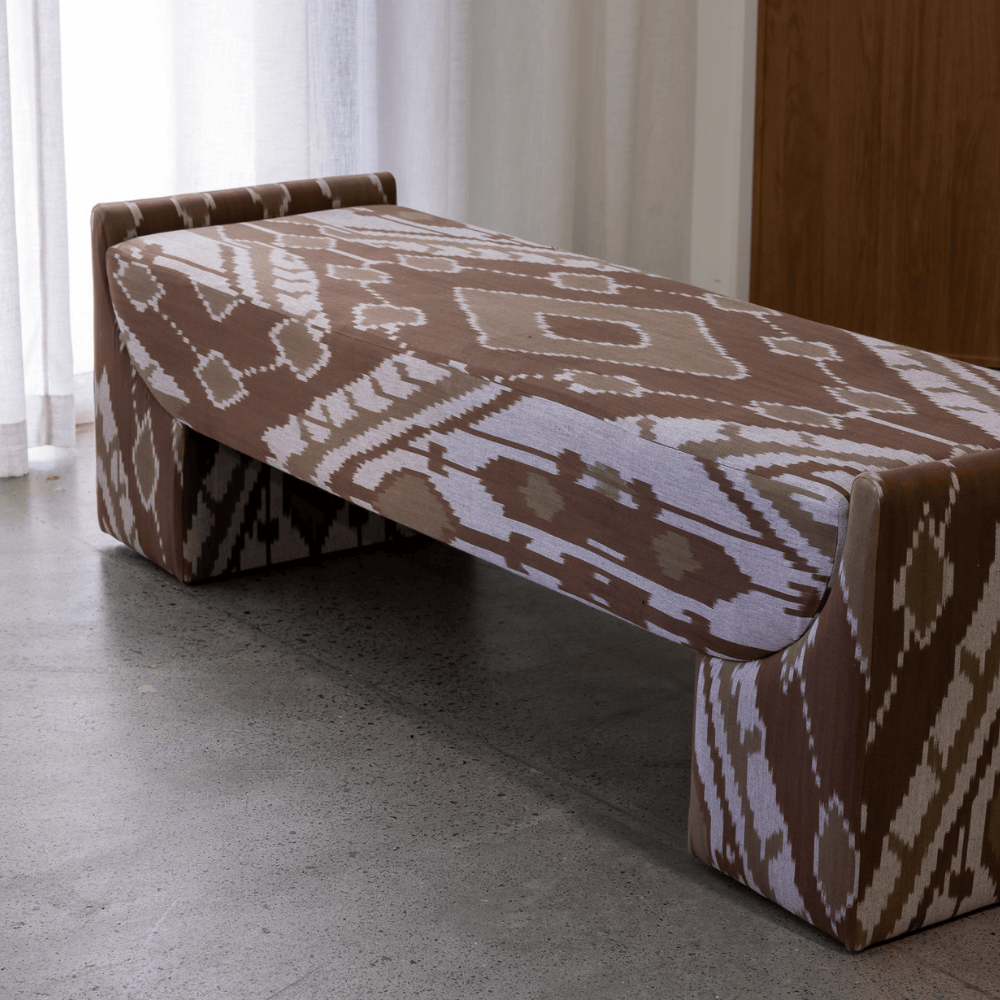 BHD HOME Furniture Cacao Ikat Mondrian Bench