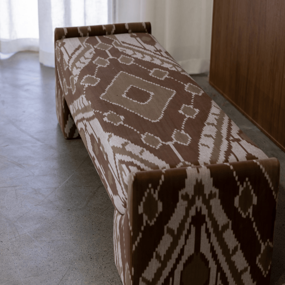 BHD HOME Furniture Cacao Ikat Mondrian Bench