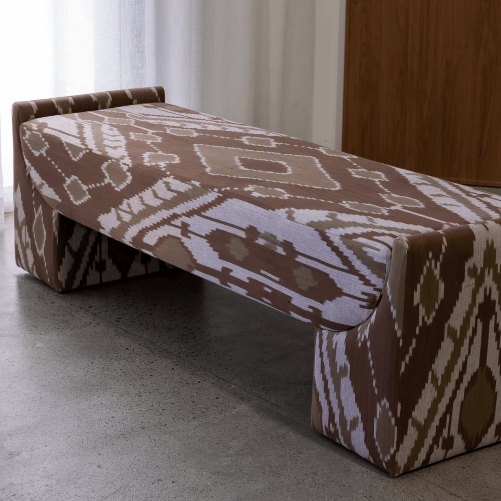 BHD HOME Furniture Cacao Ikat Mondrian Bench