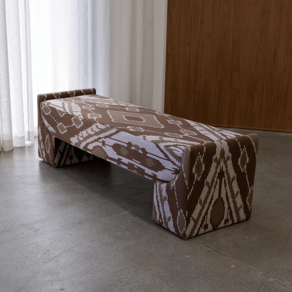 BHD HOME Furniture Cacao Ikat Mondrian Bench