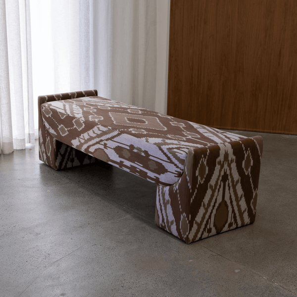 BHD HOME Furniture Cacao Ikat Mondrian Bench
