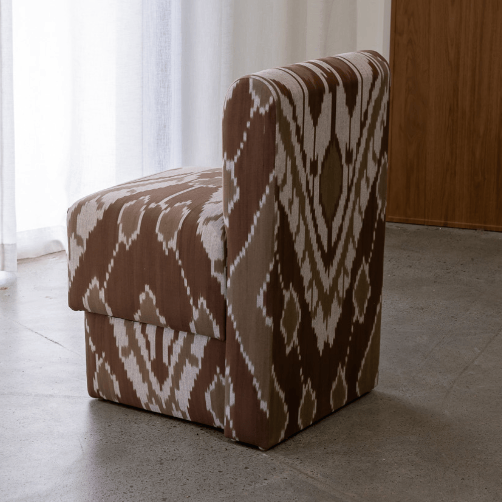 BHD HOME Furniture Cacao Ikat Plinth Chair