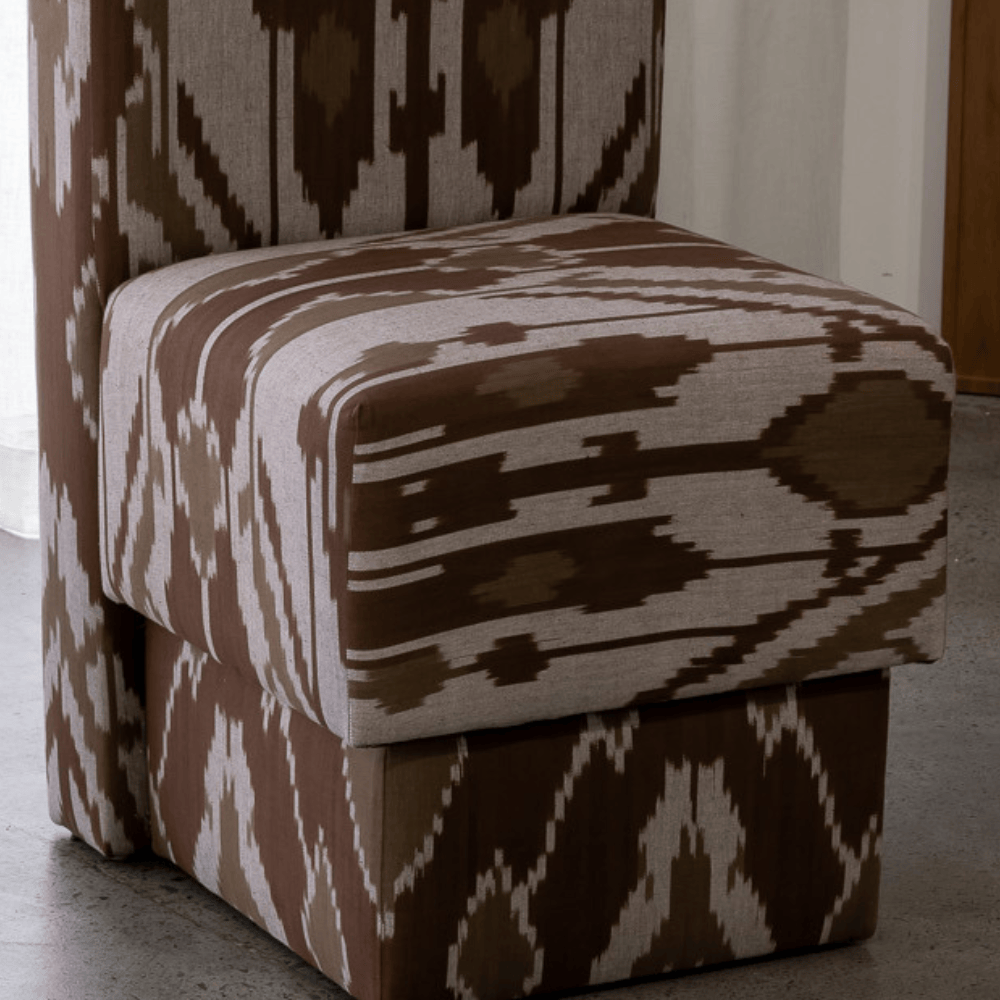 BHD HOME Furniture Cacao Ikat Plinth Chair