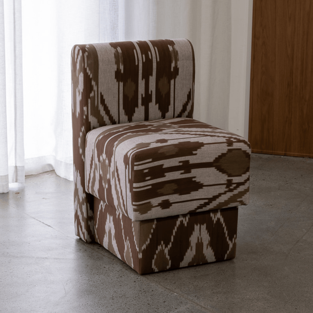 BHD HOME Furniture Cacao Ikat Plinth Chair