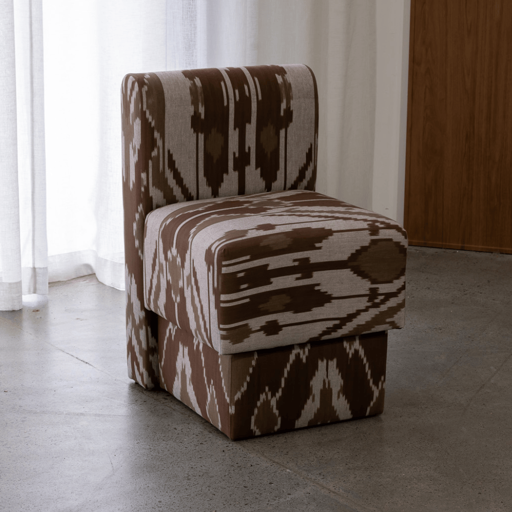 BHD HOME Furniture Cacao Ikat Plinth Chair