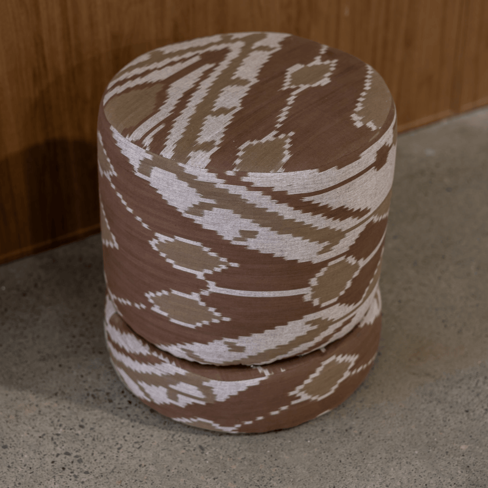 BHD HOME Furniture Cacao Ikat Totem Ottoman