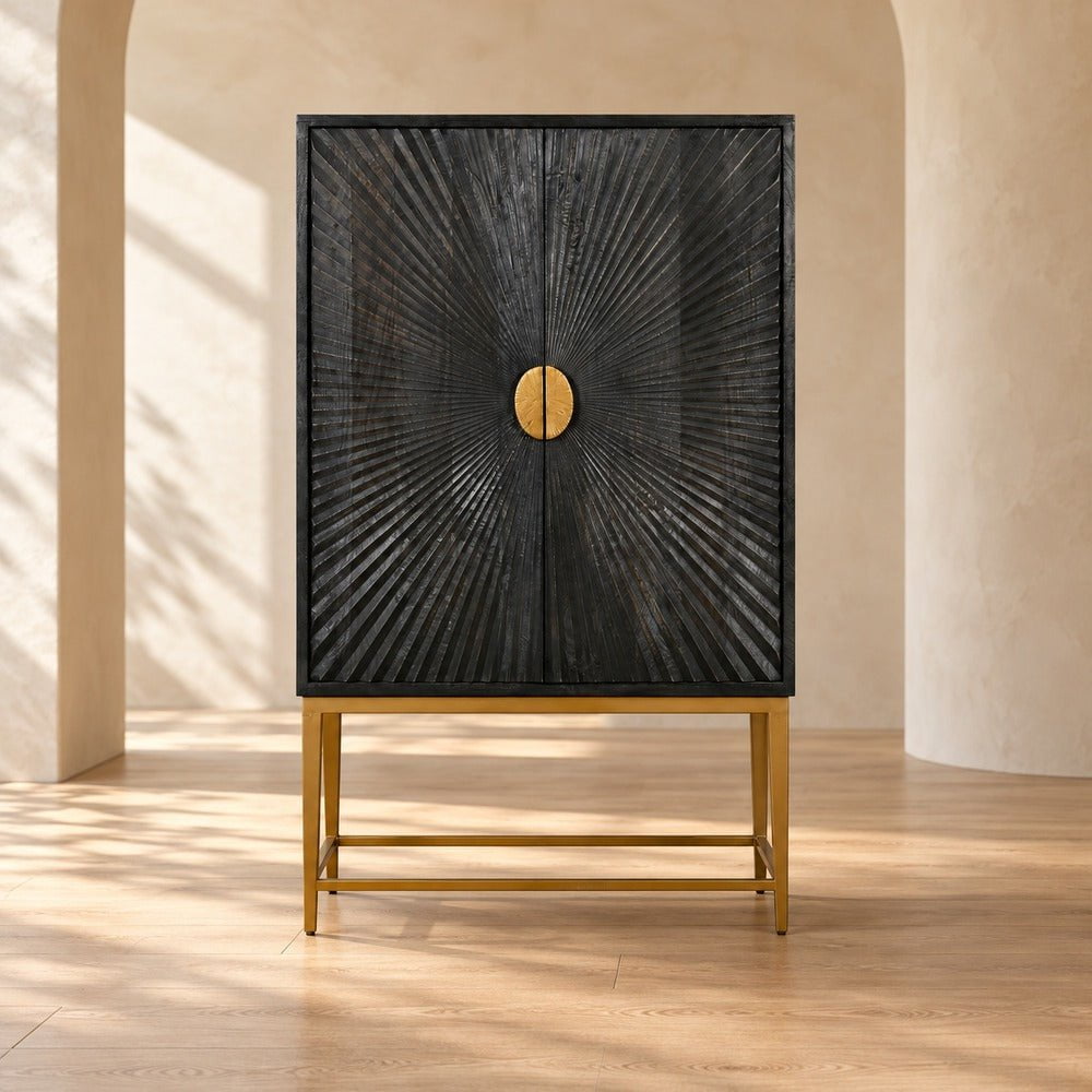 BHD HOME Furniture Ellen Bar Cabinet - Black
