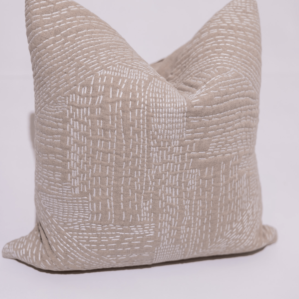BHD HOME Gudri Corners Natural Lounge Cushion 55 x 55cm