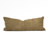 Gudri Patch Olive Handmade Long Lumbar Cushion