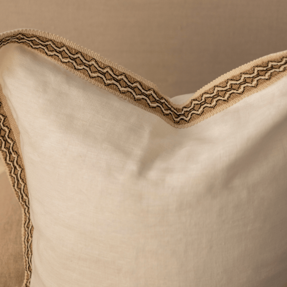 BHD HOME Haven Braid White Euro Cushion 65 x 65cm