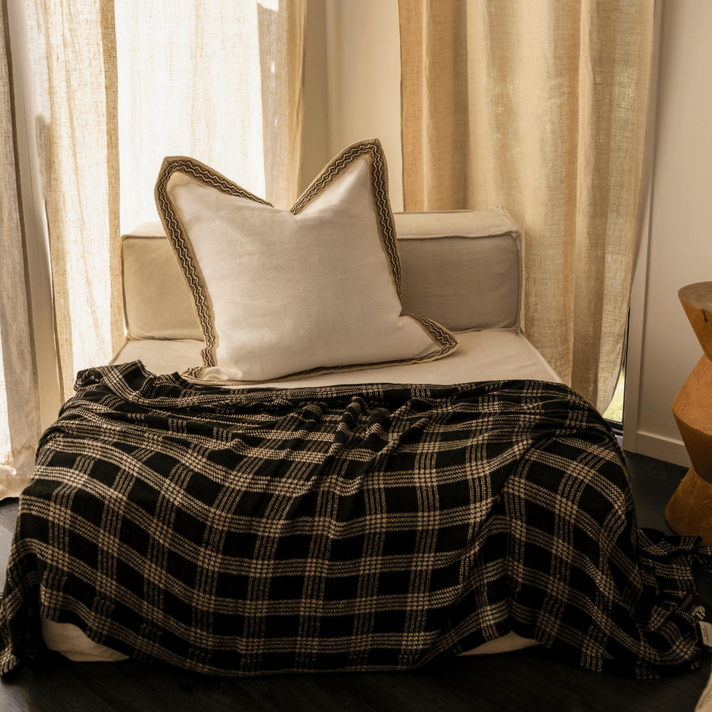 BHD HOME Haven Braid White Euro Cushion 65 x 65cm