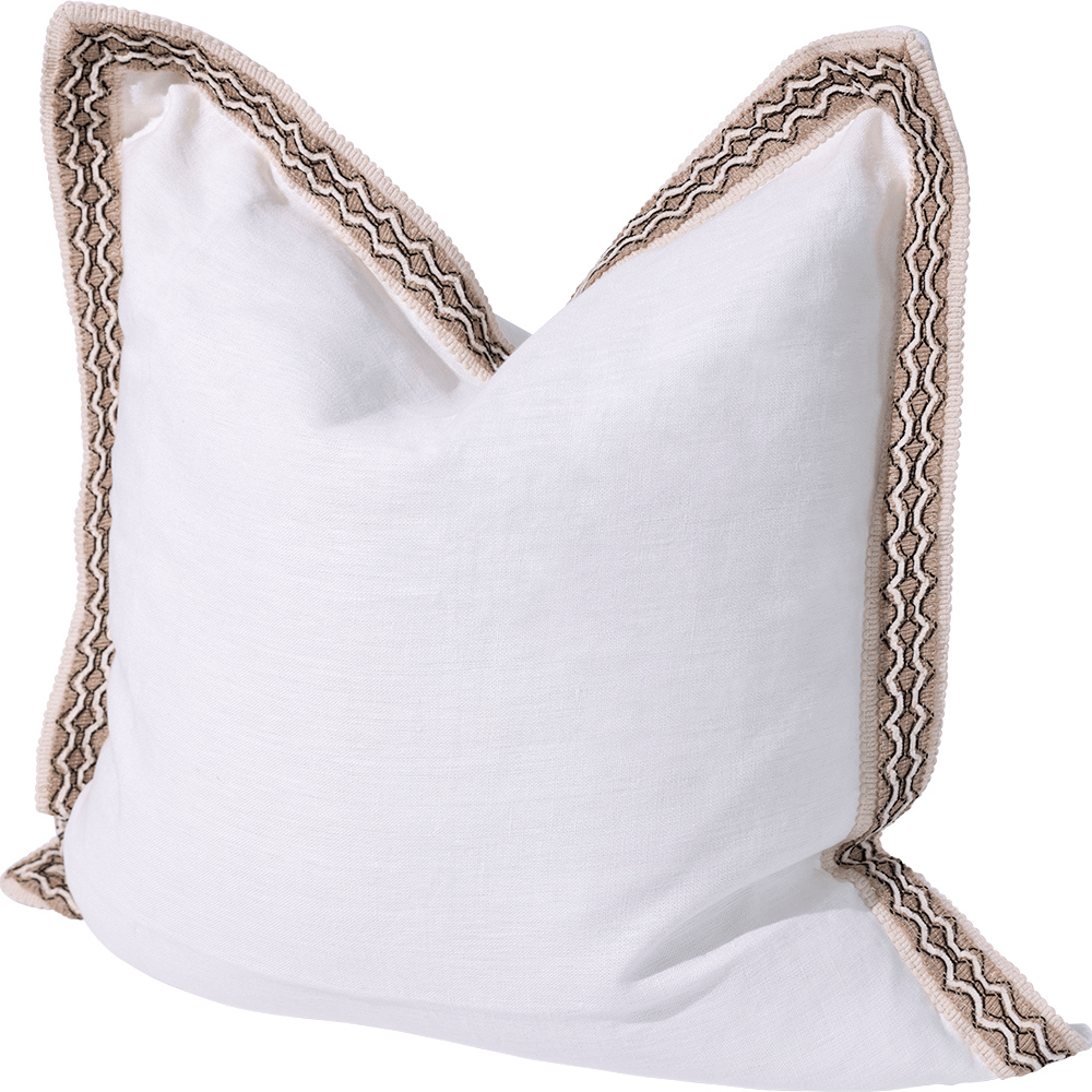 BHD HOME Haven Braid White Euro Cushion 65 x 65cm