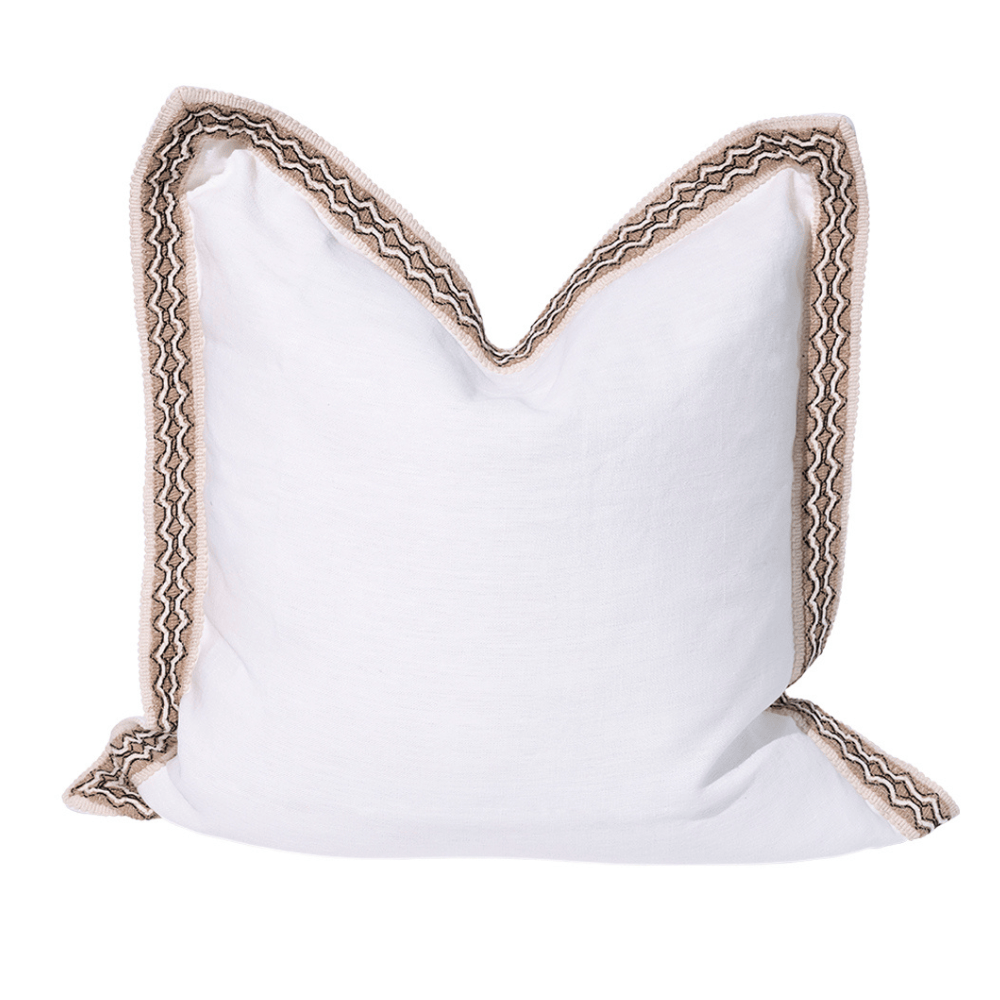 BHD HOME Haven Braid White Euro Cushion 65 x 65cm