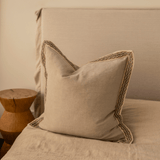 Haze Braid Natural Euro Cushion 65 x 65cm