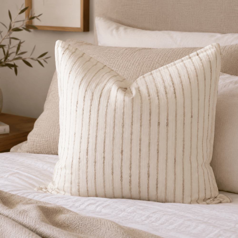 BHD HOME Lounge Cushion Chiltern Silk Natural Lounge Cushion 55 x 55cm