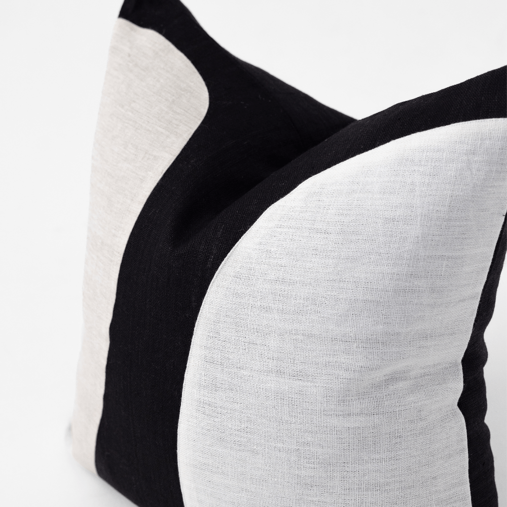 BHD HOME Lounge Cushion Earth Lines Handmade Linen Cushion Cover