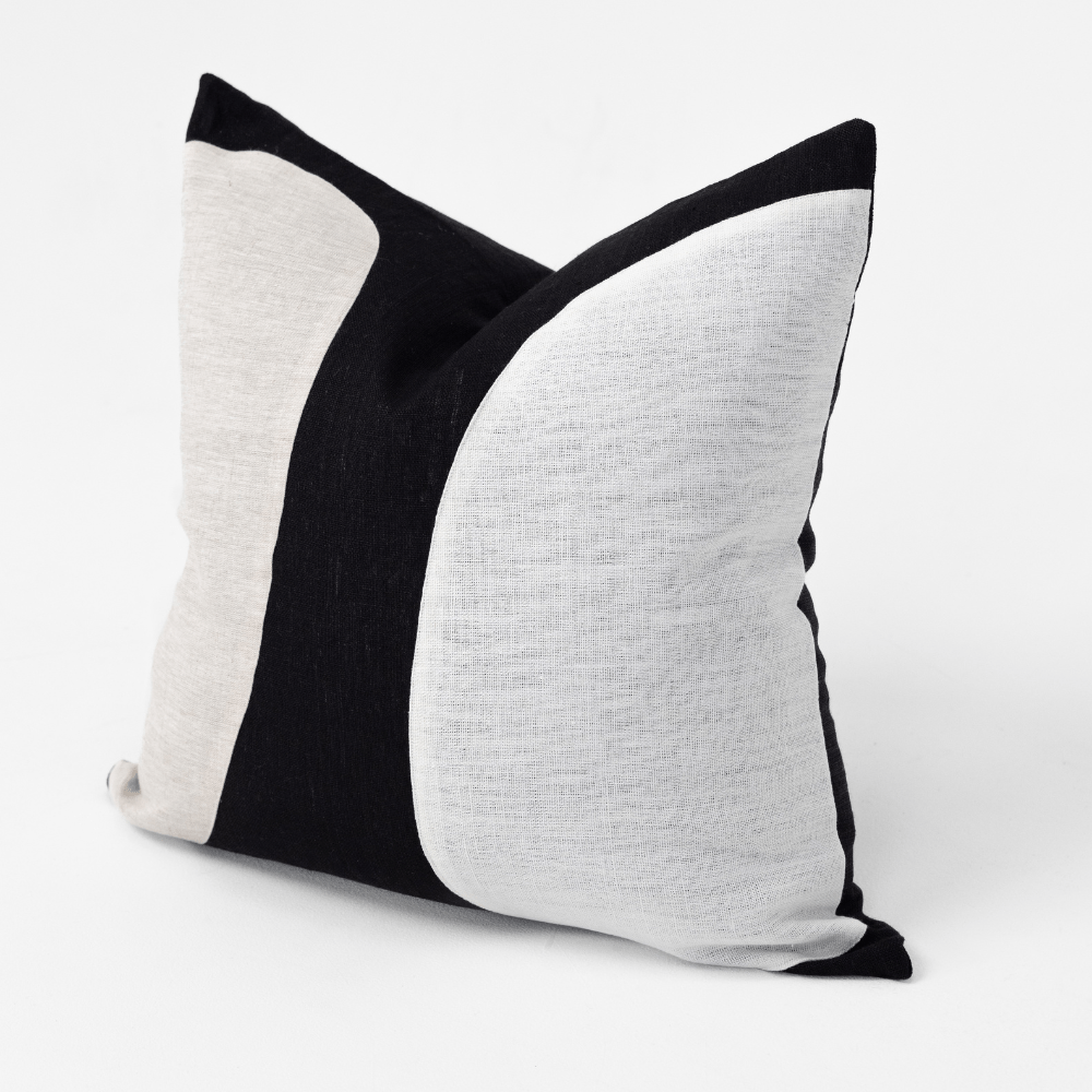 BHD HOME Lounge Cushion Earth Lines Handmade Linen Cushion Cover