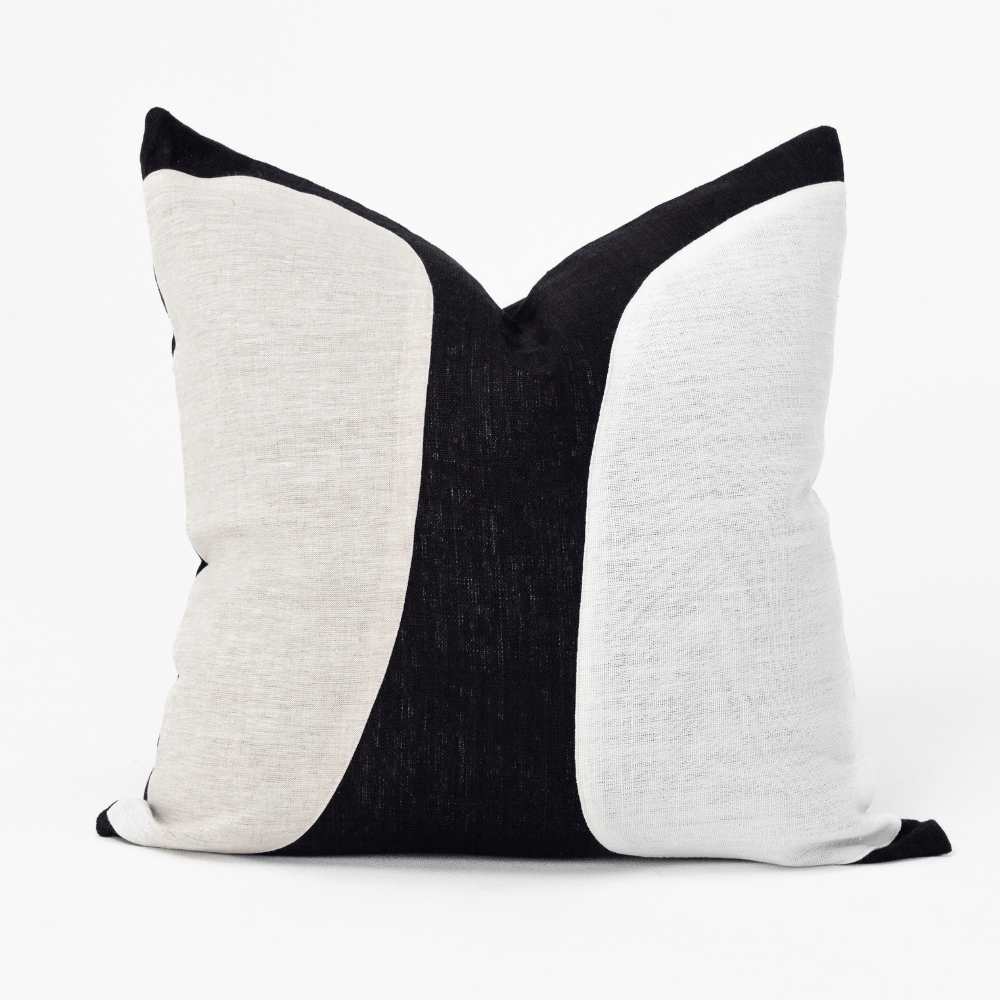 BHD HOME Lounge Cushion Earth Lines Handmade Linen Cushion Cover