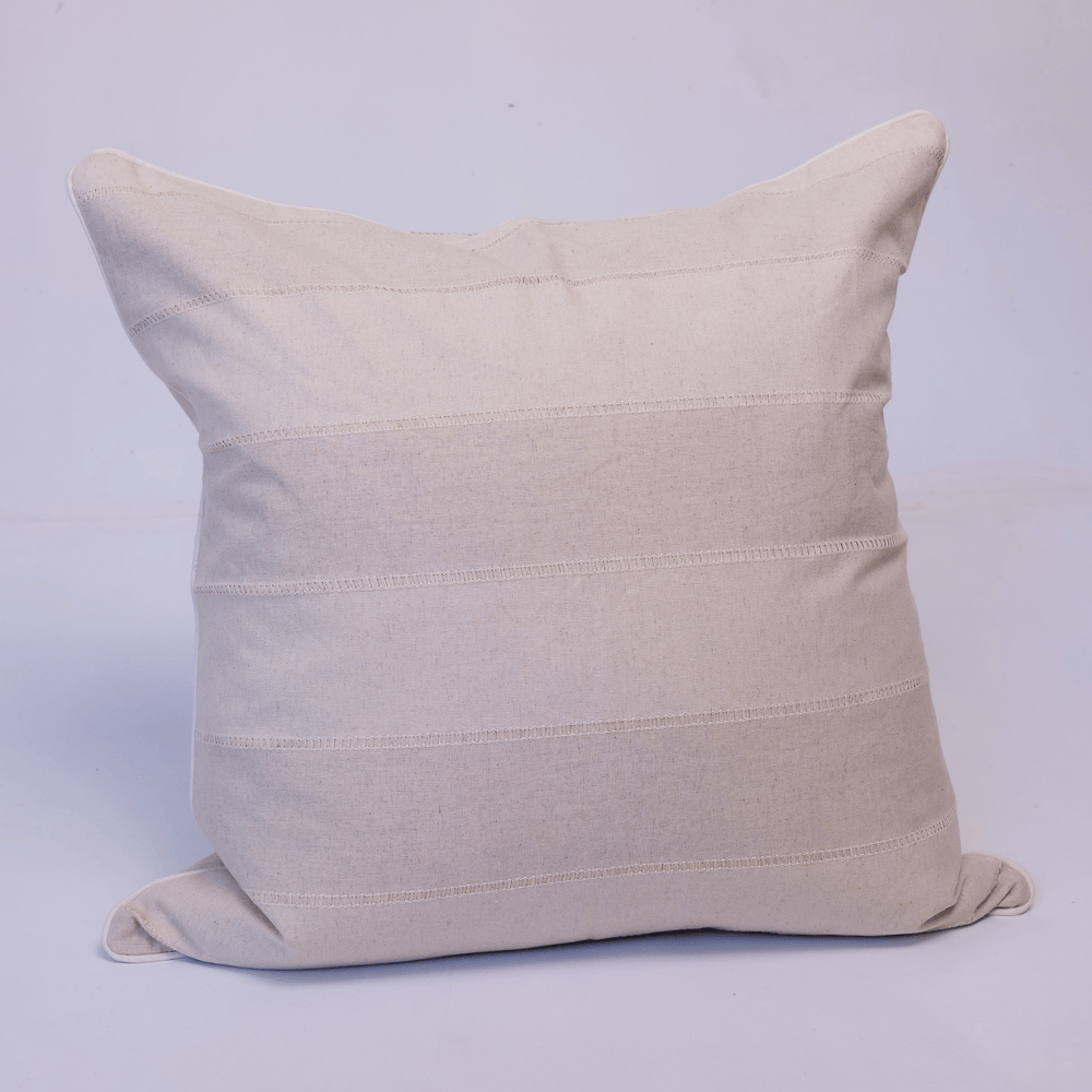 BHD HOME Lounge Cushion Ladder Piped Natural Lounge Cushion 65 x 65 cm