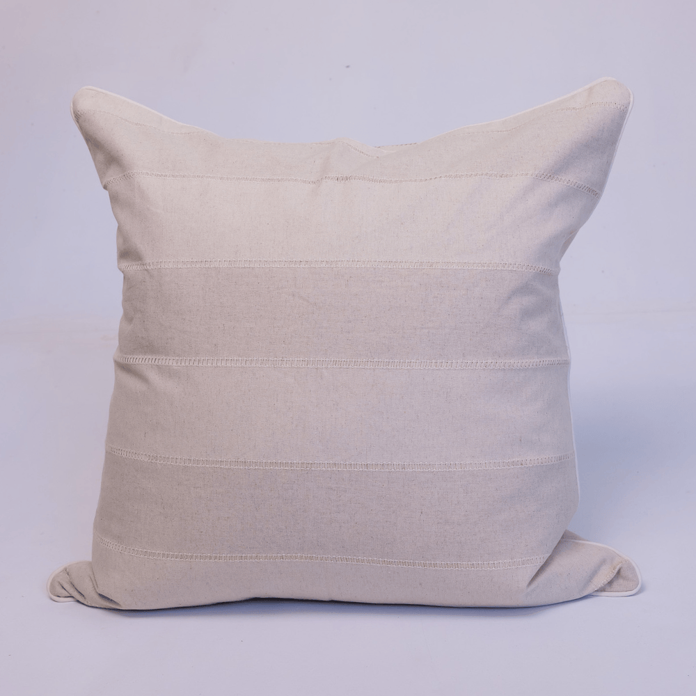 BHD HOME Lounge Cushion Ladder Piped Natural Lounge Cushion 65 x 65 cm