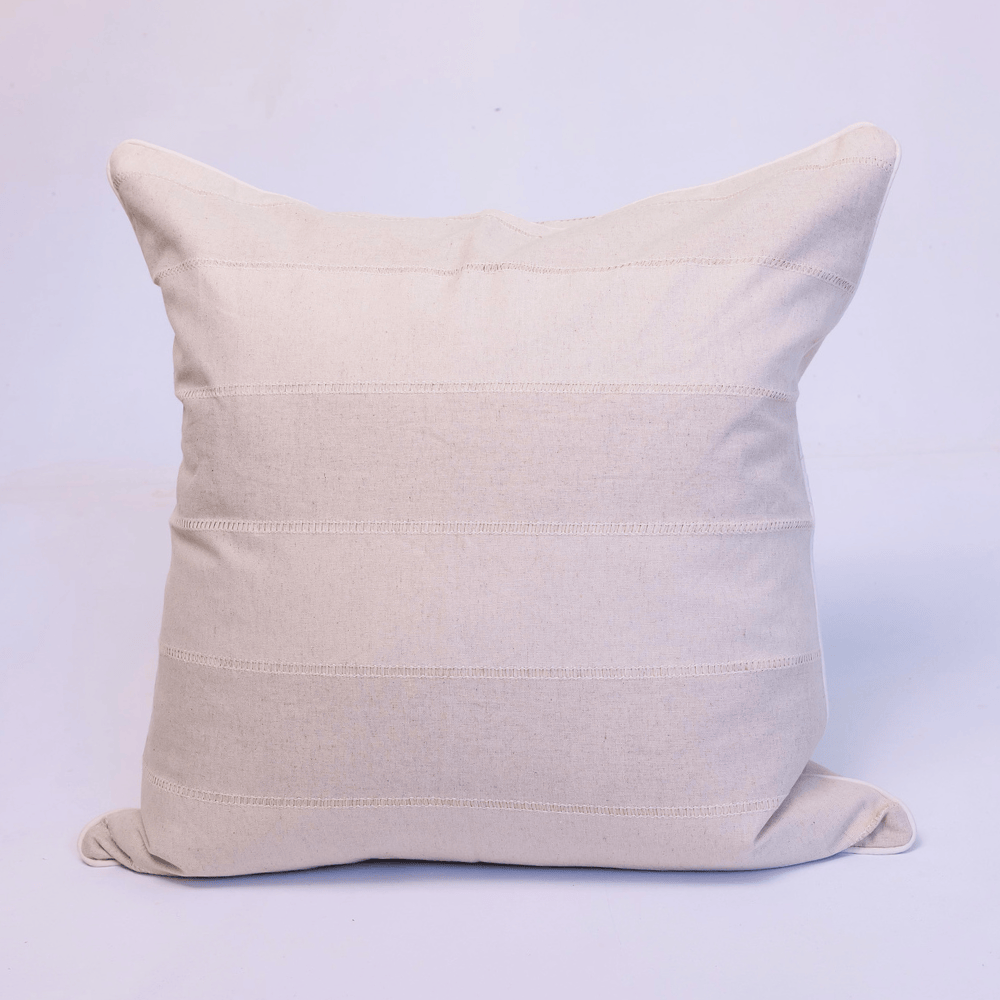 BHD HOME Lounge Cushion Ladder Piped Natural Lounge Cushion 65 x 65 cm