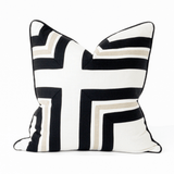 Regents Cross White Bespoke Handmade Linen Cushion Cover
