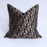 Metropolis Bronze Handmade Embroidered Cushion Cover