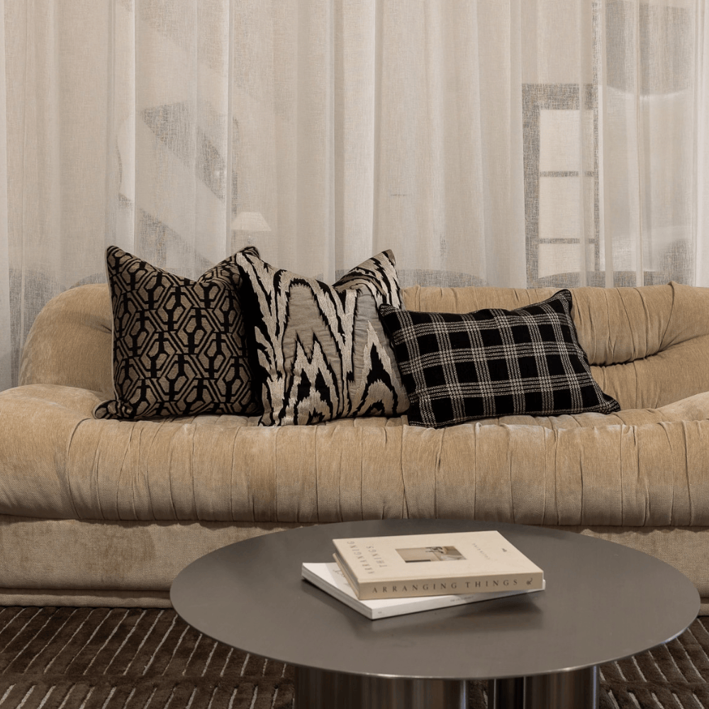 BHD HOME Lounge Cushion Metropolis Bronze Handmade Embroidered Cushion Cover