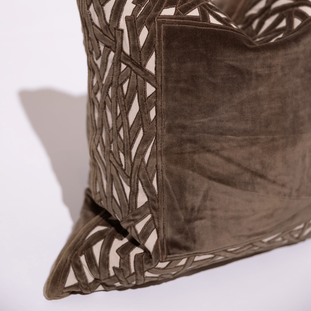 BHD HOME Lounge Cushion Morocco Velvet Choc Lounge Cushion 55 x 55cm