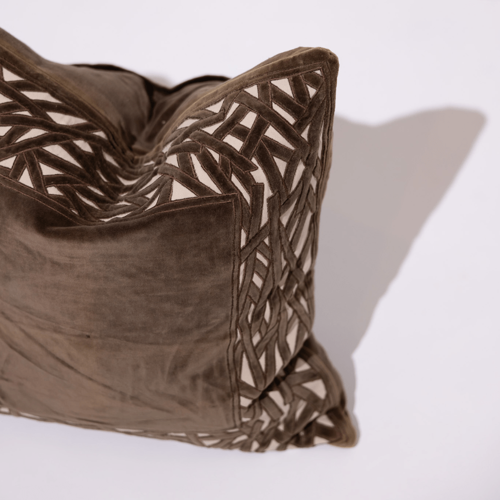 BHD HOME Lounge Cushion Morocco Velvet Choc Lounge Cushion 55 x 55cm