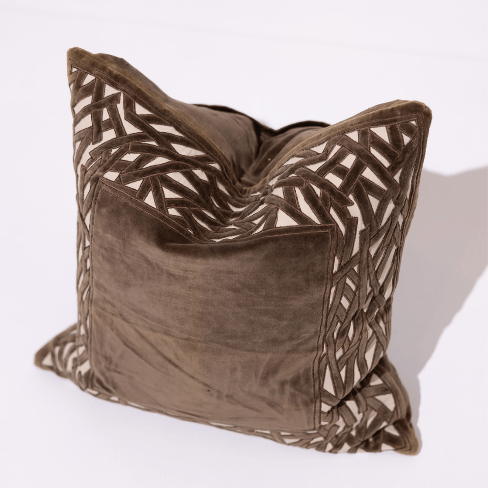 BHD HOME Lounge Cushion Morocco Velvet Choc Lounge Cushion 55 x 55cm