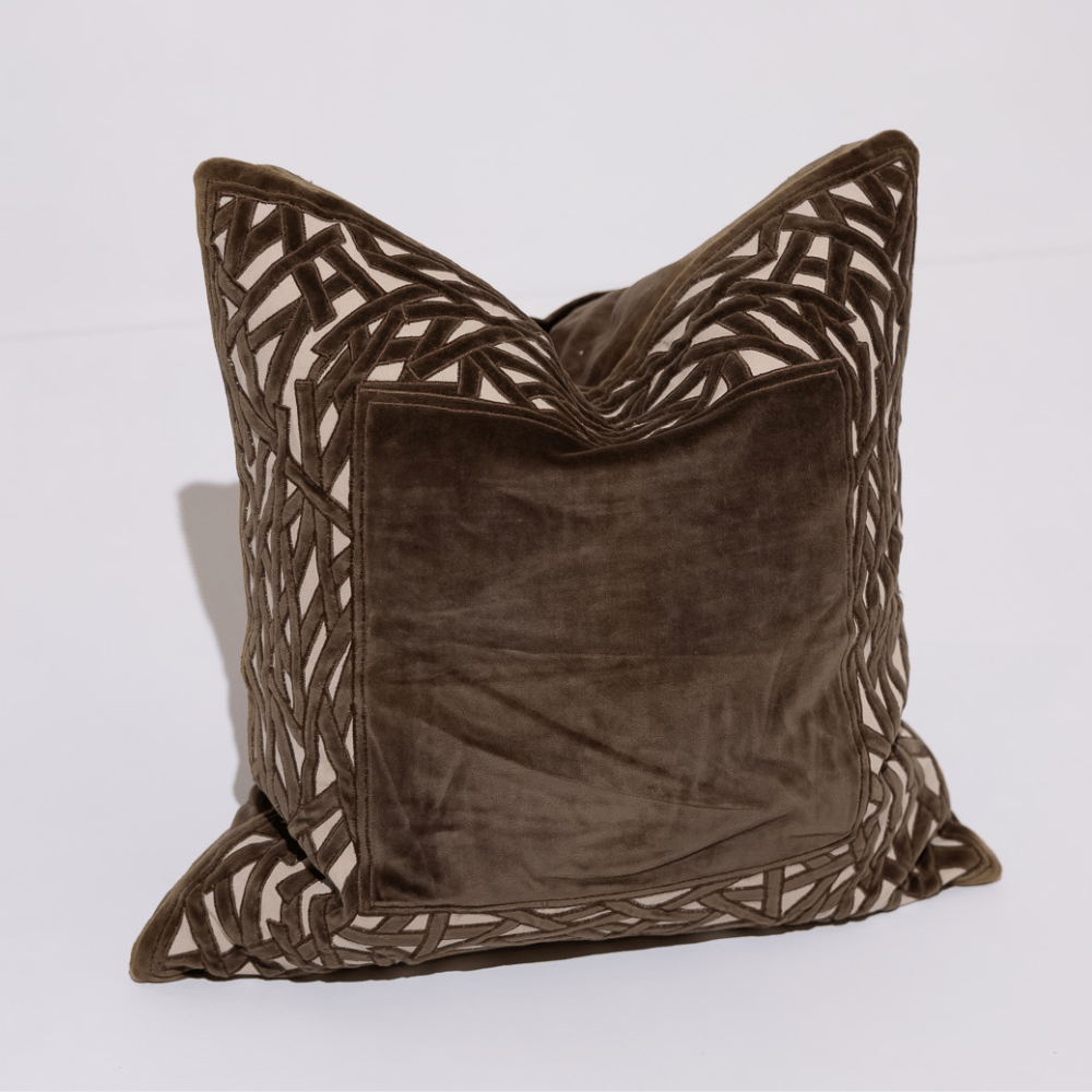 BHD HOME Lounge Cushion Morocco Velvet Choc Lounge Cushion 55 x 55cm