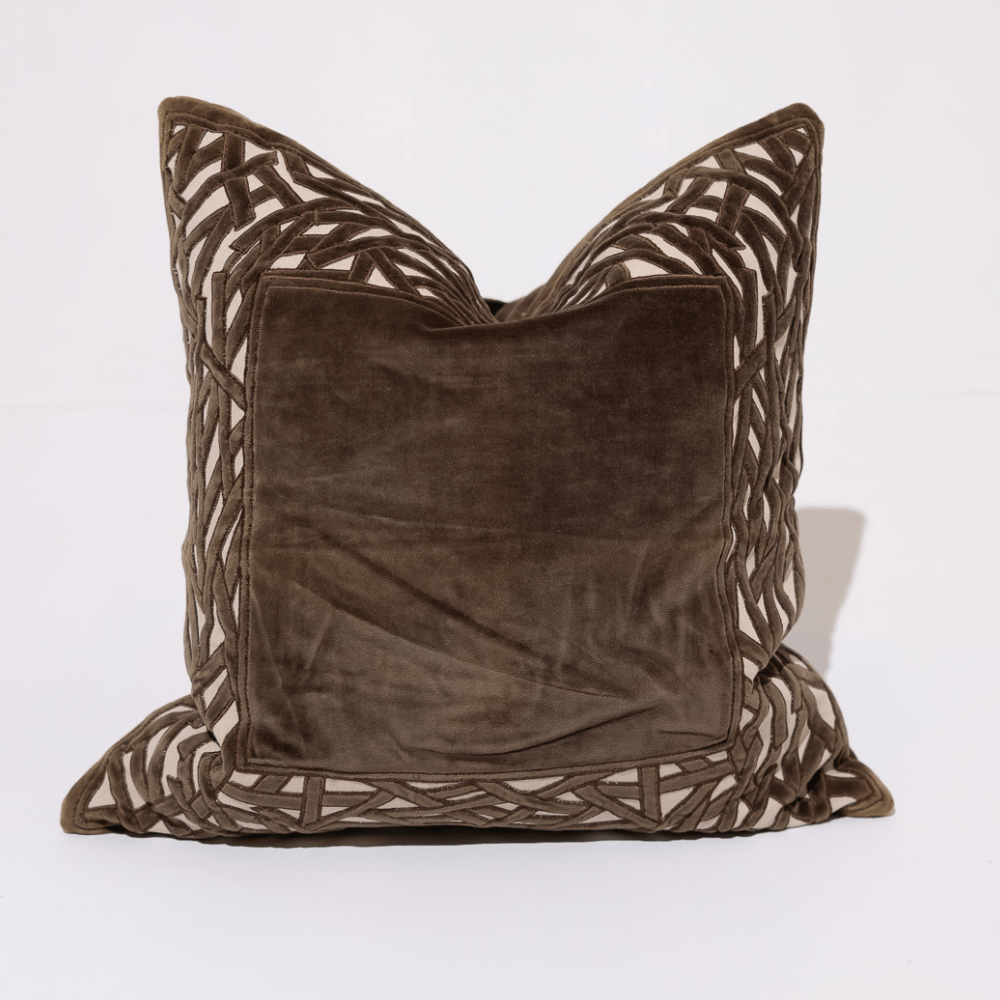 BHD HOME Lounge Cushion Morocco Velvet Choc Lounge Cushion 55 x 55cm