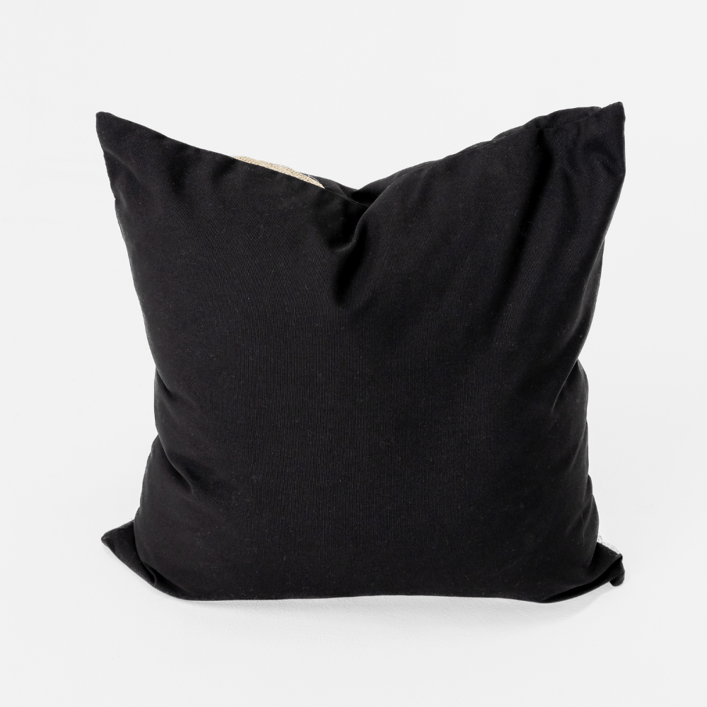 BHD HOME Lounge Cushion Outdoor Raffia Corner Stripe Black & Natural Lounge Cushion 55 x 55cm