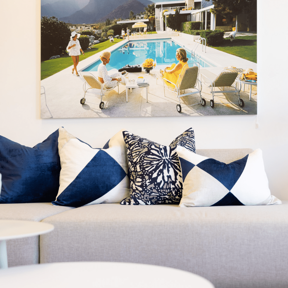 BHD HOME Lounge Cushion The Miami Navy Lounge Cushion 55 x 55cm