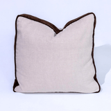 Tuxedo Natural & Choc Box Cushion 55 x 55 x 10cm